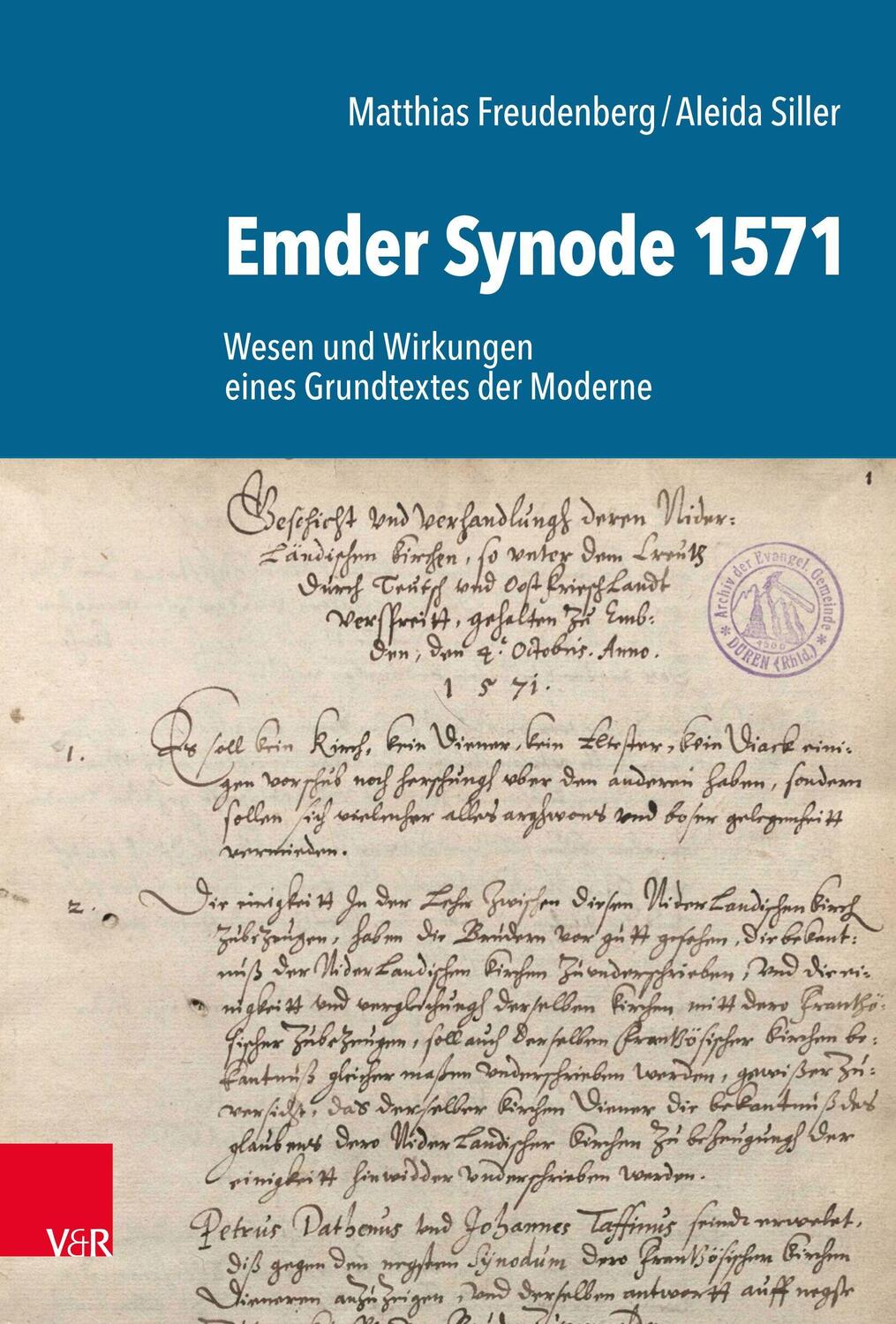 Cover: 9783525567265 | Emder Synode 1571 | Wesen und Wirkungen eines Grundtextes der Moderne