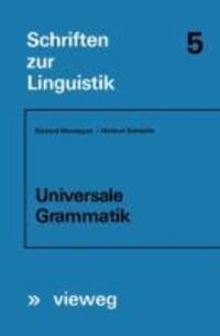 Cover: 9783528037048 | Universale Grammatik | Richard Montague | Taschenbuch | Paperback