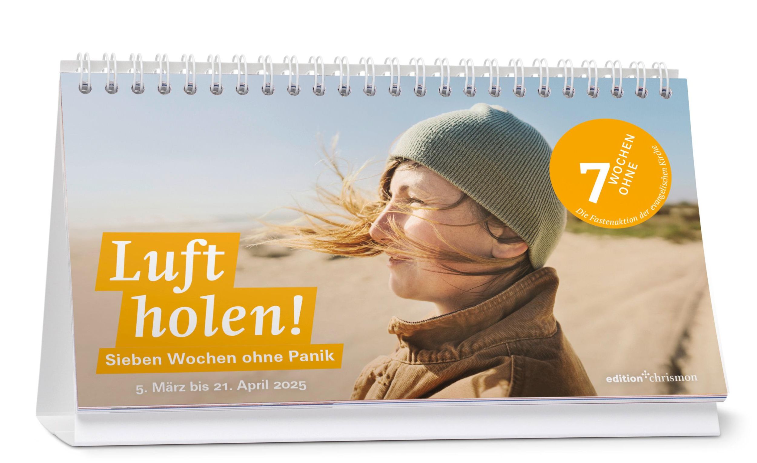 Cover: 9783960384021 | Fastenkalender 2025: Tischkalender | Luft holen! 7 Wochen ohne Panik