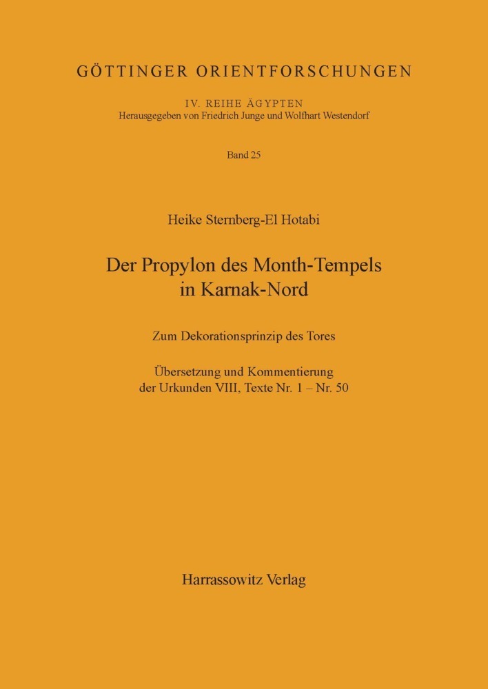 Cover: 9783447033633 | Der Propylon des Month-Tempels in Karnak-Nord | Hotabi | Taschenbuch