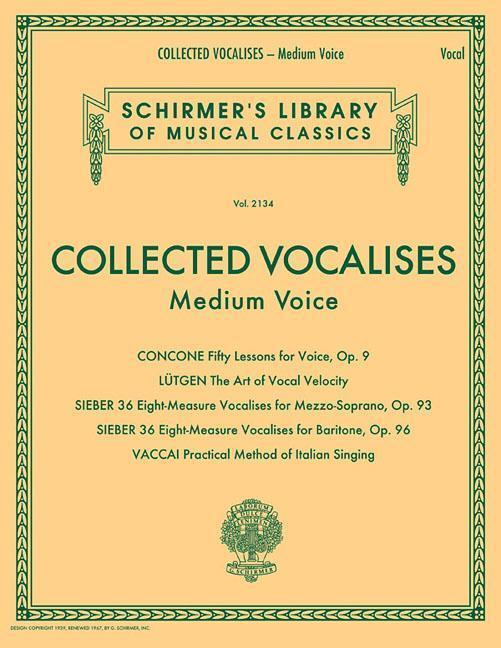 Cover: 9781495083235 | Collected Vocalises: Medium Voice - Concone, Lutgen, Sieber,...