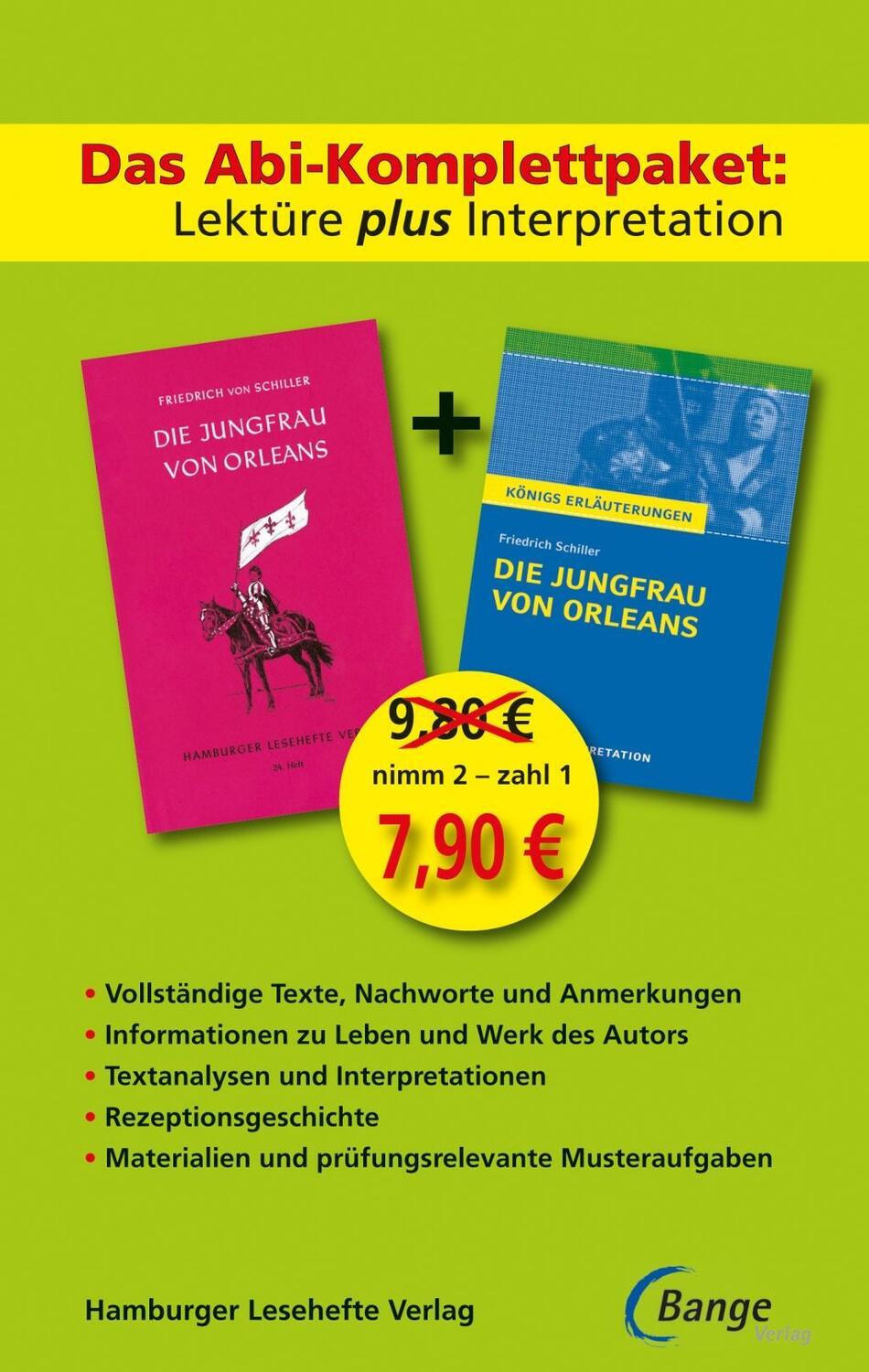 Cover: 9783804498310 | Die Jungfrau von Orleans - Abi-Komplettpaket: Lektüre plus...