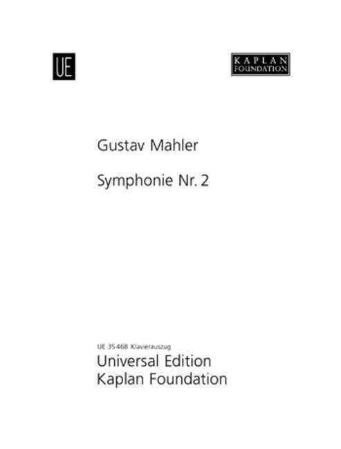 Cover: 9783702470210 | Symphonie Nr. 2 | Gilbert Kaplan (u. a.) | Klavierauszug | Deutsch