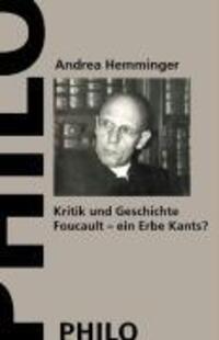 Cover: 9783865723482 | Kritik und Geschichte | Foucault - ein Erbe Kants?. Diss. | Hemminger