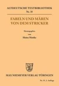 Cover: 9783110483161 | Fabeln und Mären von dem Stricker | Der Stricker | Taschenbuch | ISSN
