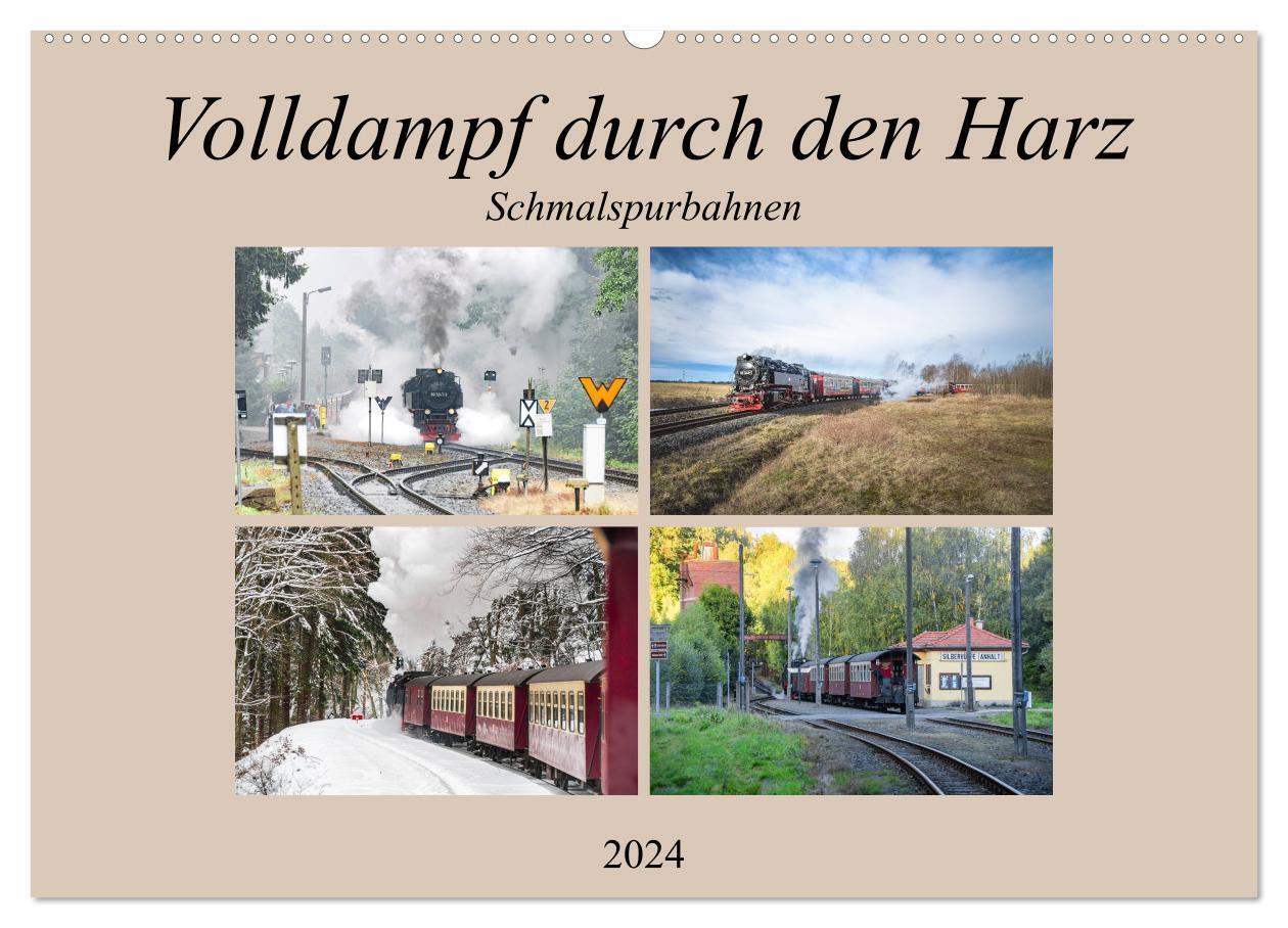Cover: 9783675527850 | Volldampf durch den Harz (Wandkalender 2024 DIN A2 quer), CALVENDO...