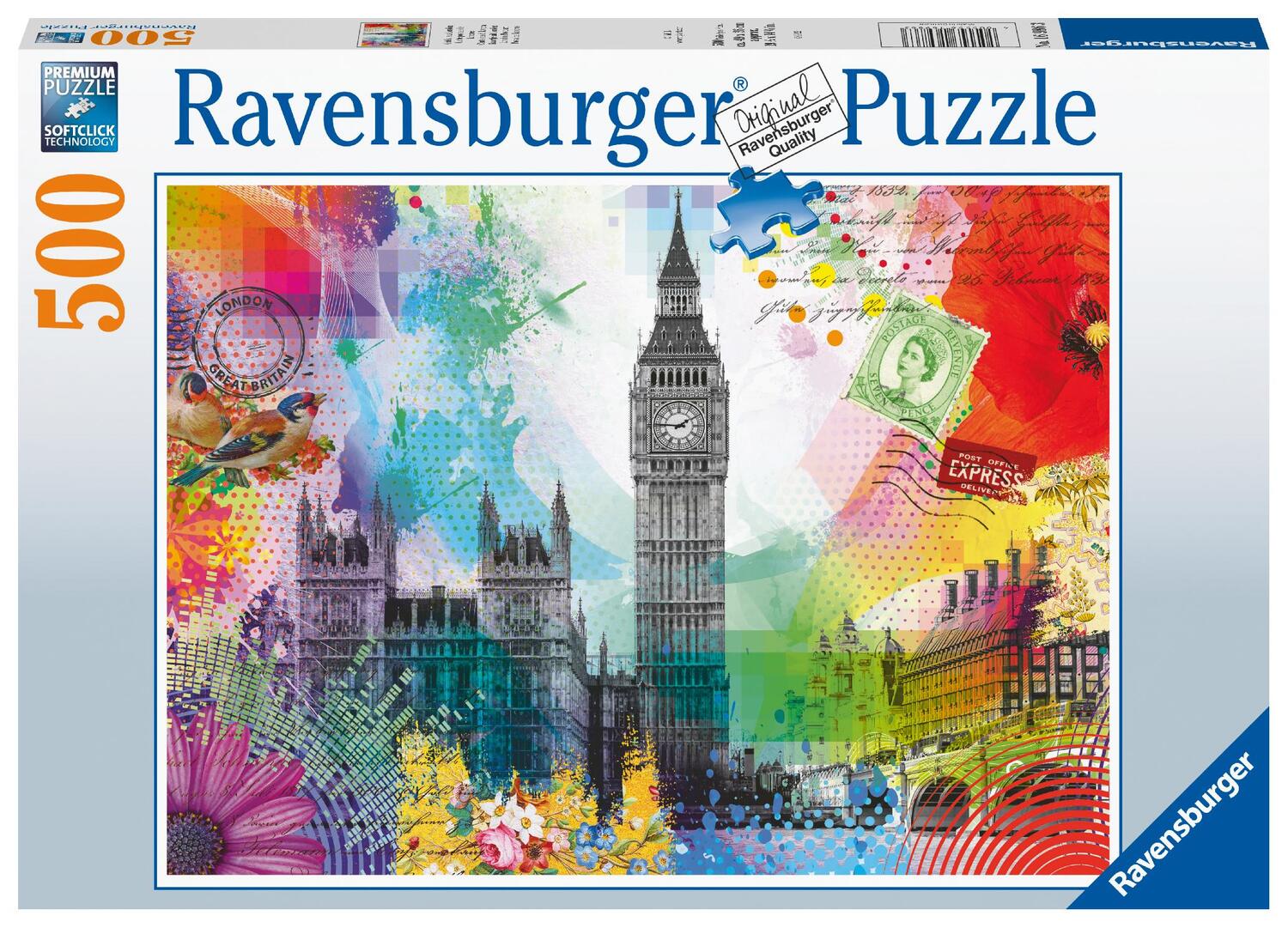 Cover: 4005556169863 | Ravensburger Puzzle 16986 Grüße aus London 500 Teile Puzzle | Spiel