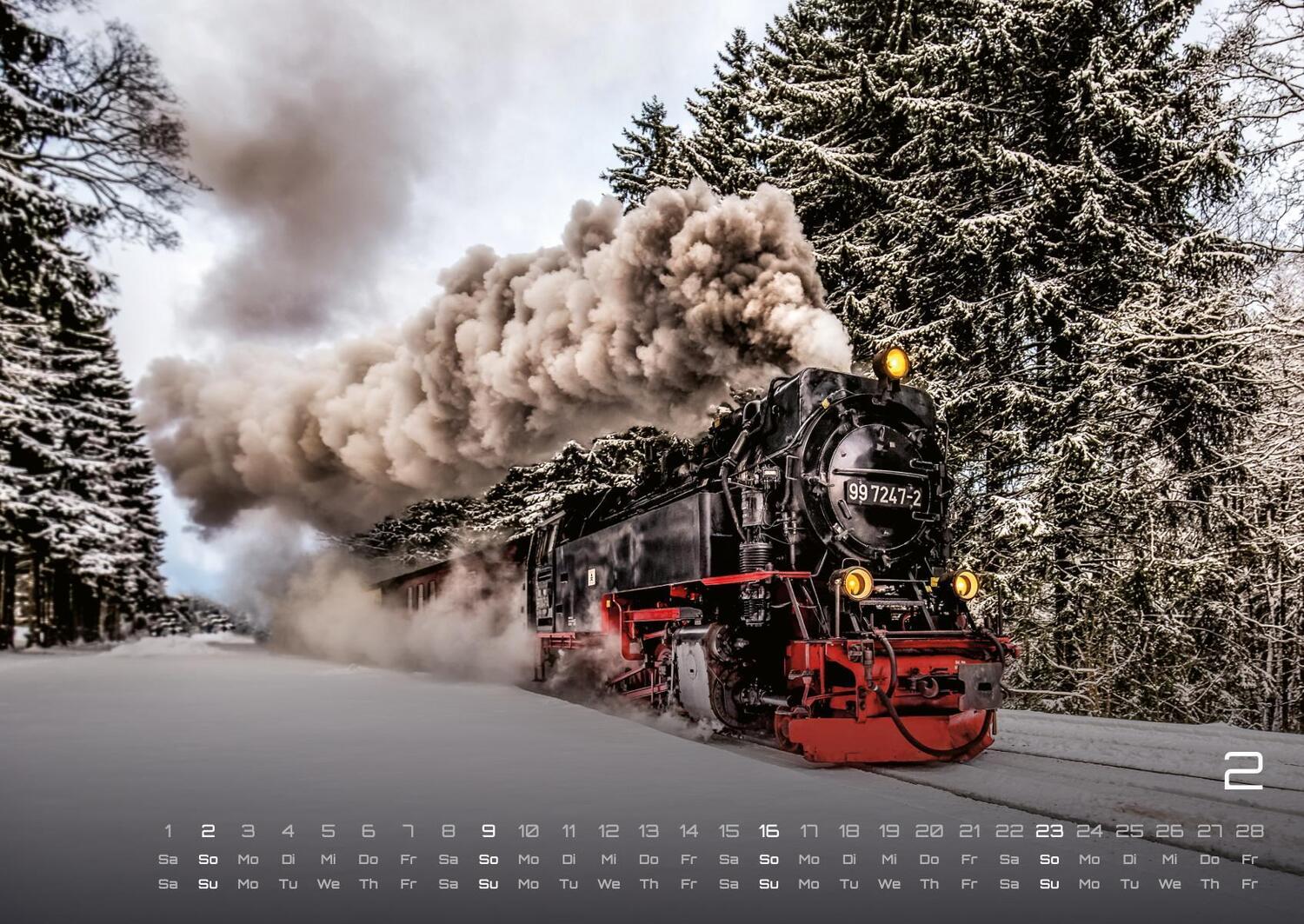 Bild: 9783986734497 | Eisenbahn - faszinierende Bahnwelt - 2025 - Kalender DIN A2 | de