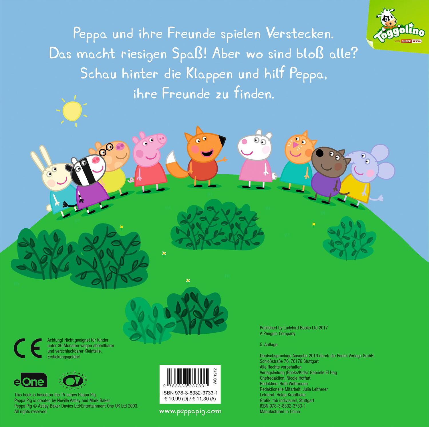 Rückseite: 9783833237331 | Peppa Pig: Peppa spielt Verstecken - Mein lustiges Klappenbuch | Buch