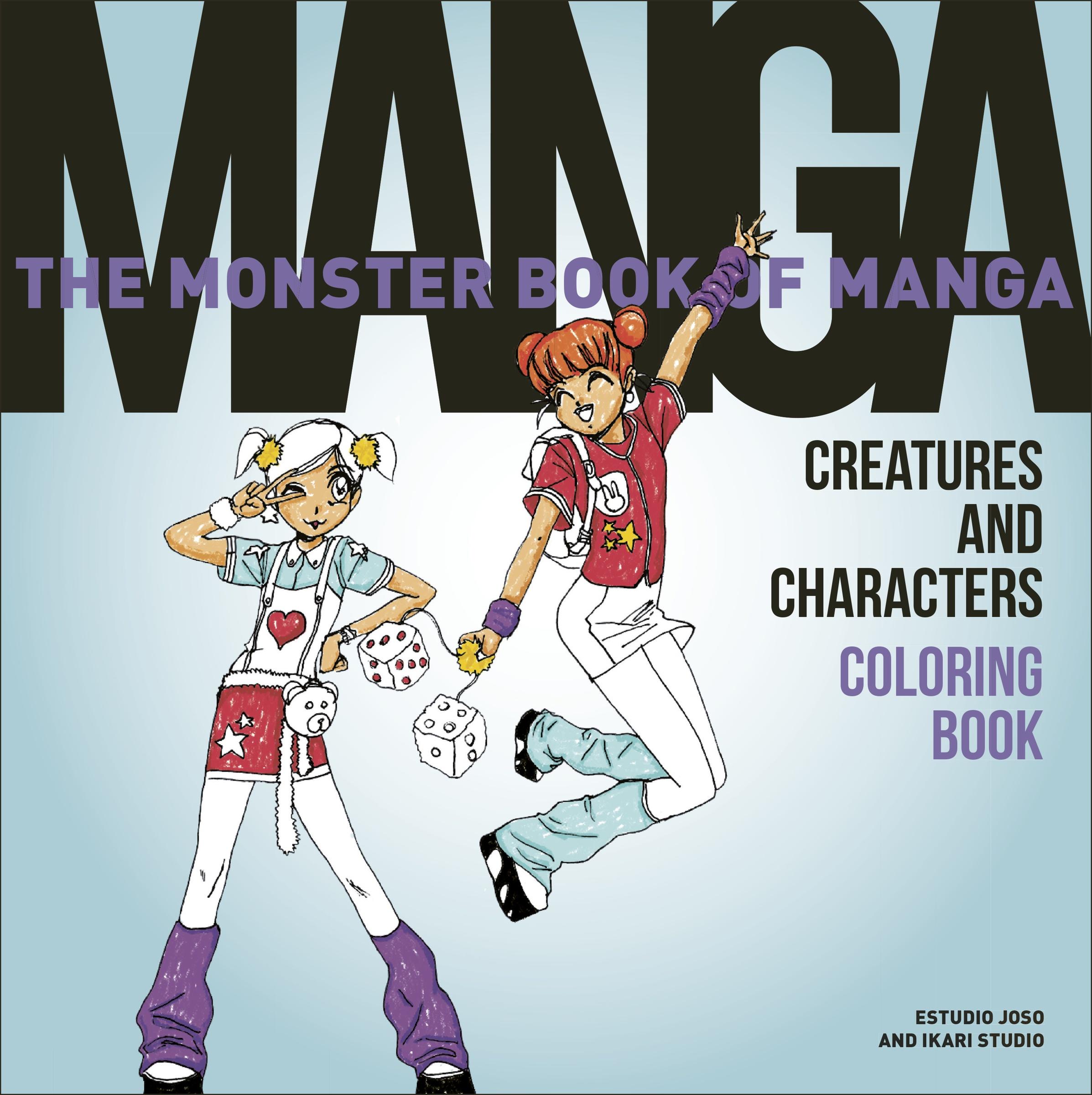 Cover: 9780063306066 | The Monster Book of Manga Creatures and Characters Coloring Book