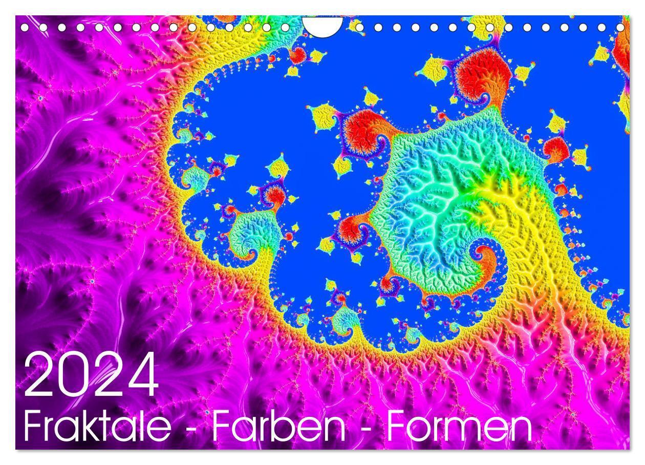 Cover: 9783383187643 | Fraktale - Farben - Formen 2024 (Wandkalender 2024 DIN A4 quer),...