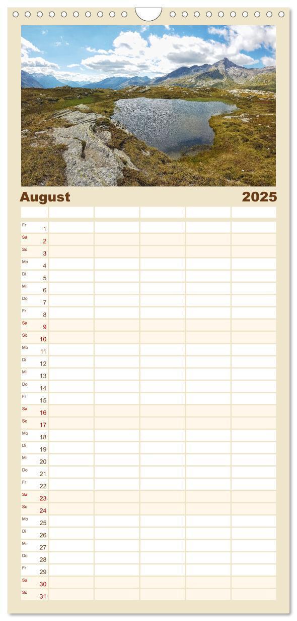 Bild: 9783457098608 | Familienplaner 2025 - Alpen Blick mit 5 Spalten (Wandkalender, 21 x...