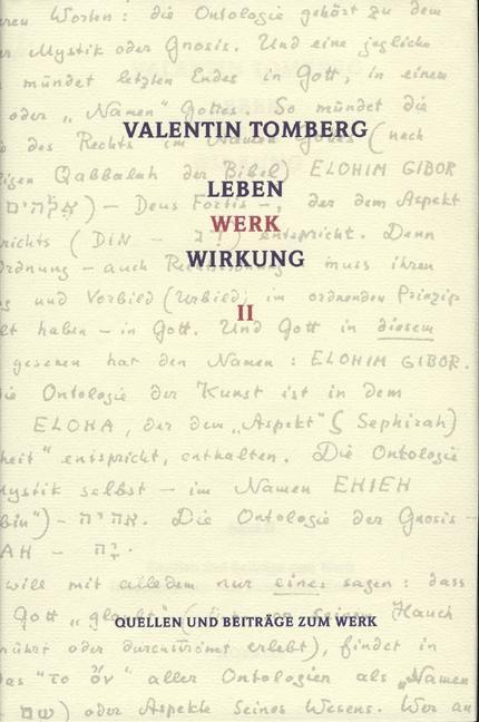 Cover: 9783907160725 | Valentin Tomberg. Leben - Werk - Wirkung. Band II | Buch | 400 S.