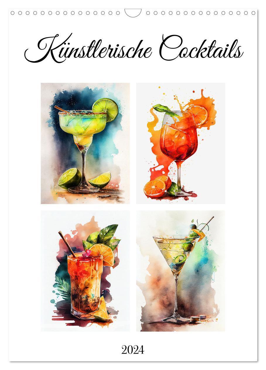 Cover: 9783383721274 | Künstlerische Cocktails (Wandkalender 2024 DIN A3 hoch), CALVENDO...