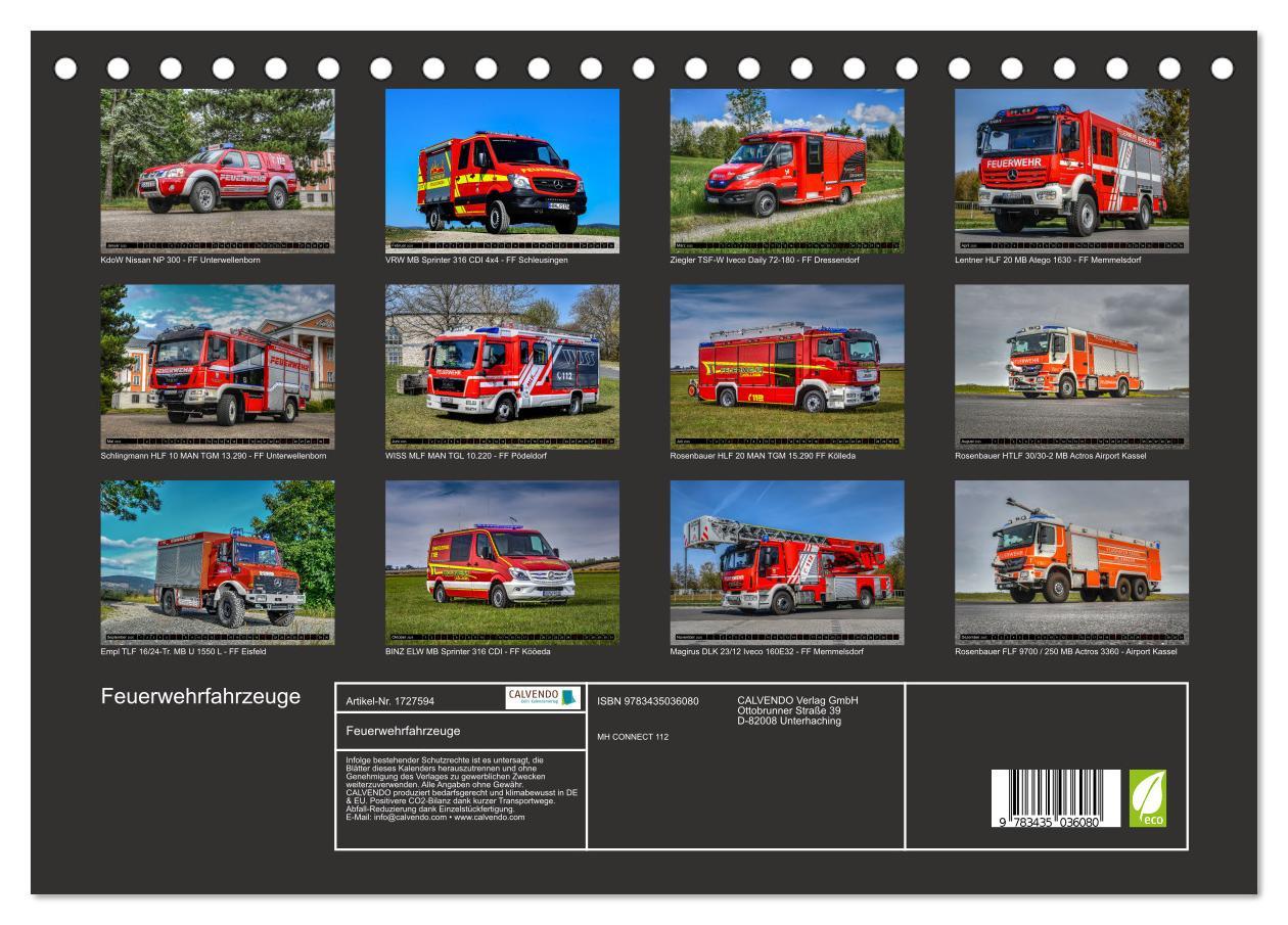 Bild: 9783435036080 | Feuerwehrfahrzeuge (Tischkalender 2025 DIN A5 quer), CALVENDO...