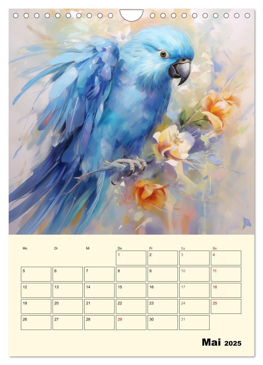 Bild: 9783435864904 | Bunte Vögel. Bezaubernde Papageien-Aquarelle (Wandkalender 2025 DIN...