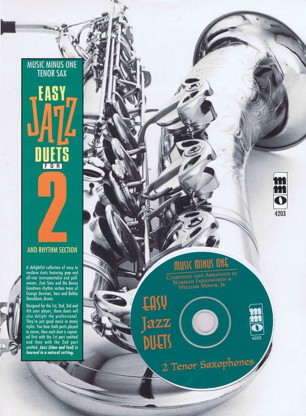 Cover: 9781596156081 | Easy Jazz Duets for 2 and Rhythm Section | Music Minus One Tenor Sax
