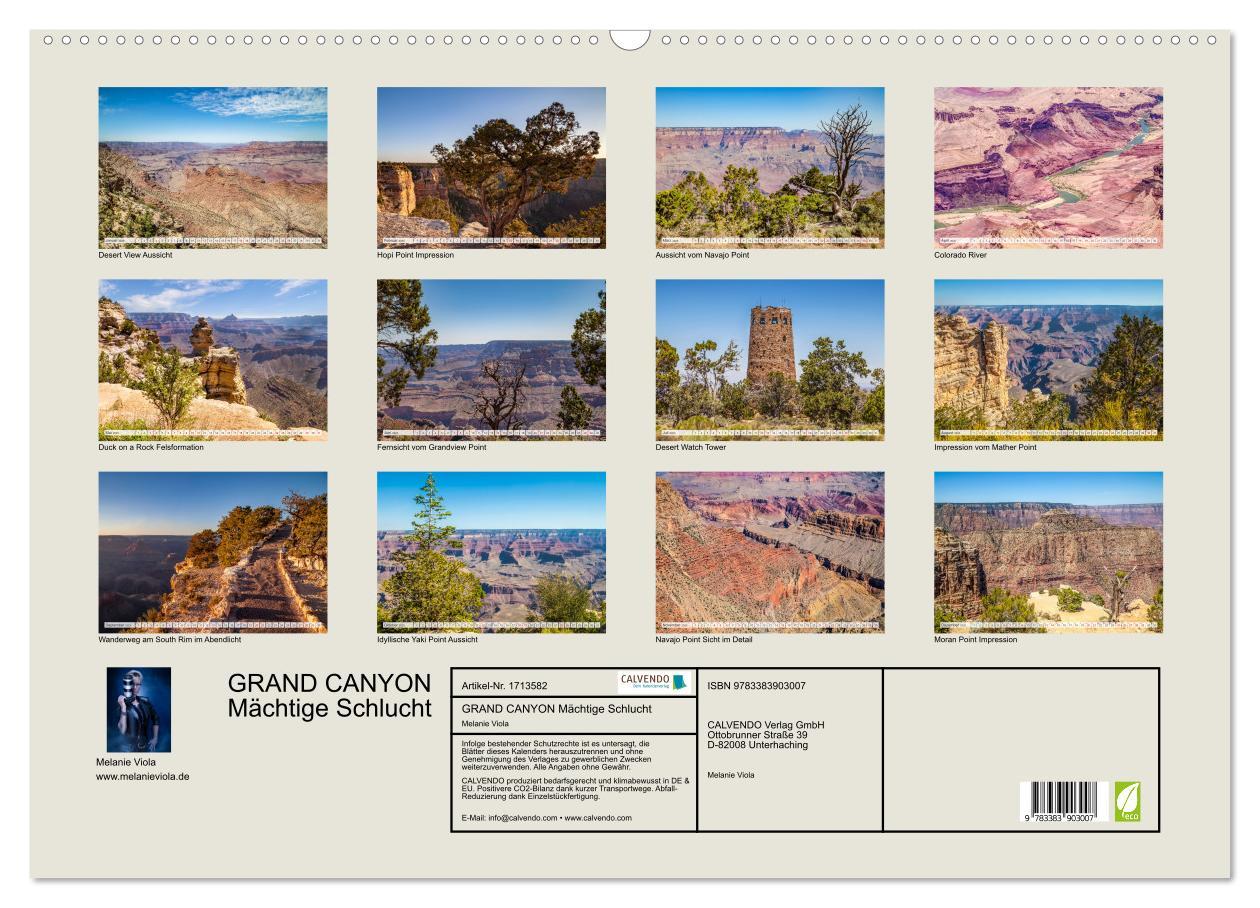 Bild: 9783383903007 | GRAND CANYON Mächtige Schlucht (Wandkalender 2025 DIN A2 quer),...