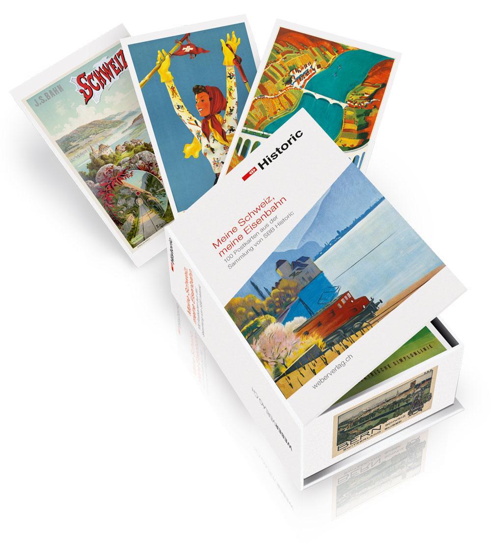 Cover: 9783038184324 | Postkartenbox Meine Schweiz, Meine Eisenbahn | SBB Historic | Buch