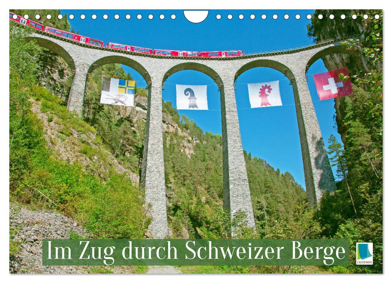 Cover: 9783457140321 | Im Zug durch Schweizer Berge (Wandkalender 2025 DIN A4 quer),...