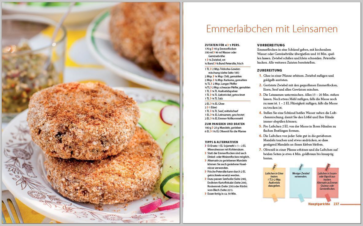 Bild: 9783868261394 | Europäische Ayurvedaküche | Grundlagen - Typentest - Rezepte | Rhyner