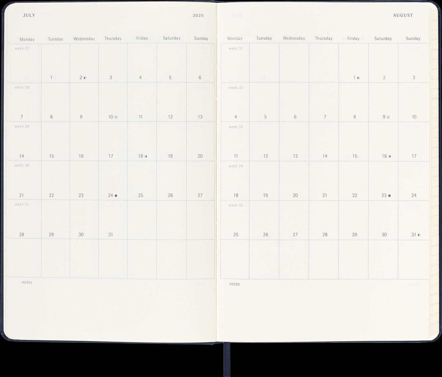 Bild: 8056999270537 | Moleskine 18 Monate Tagesnotizkalender 2024/2025, L/A5, Fester...