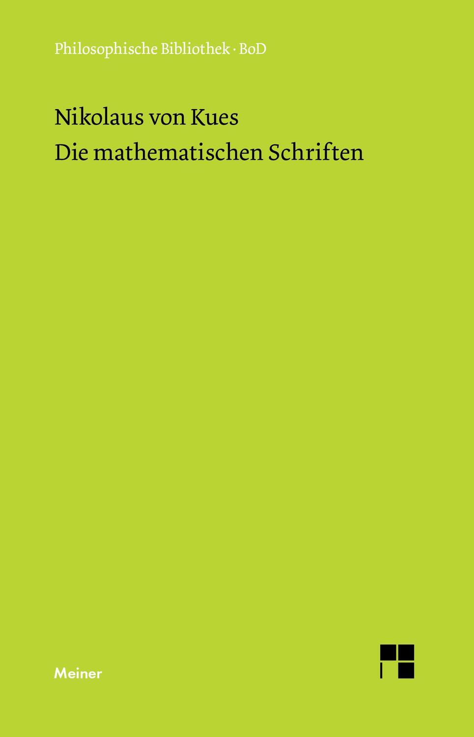 Cover: 9783787304912 | Schriften in deutscher Übersetzung / Die mathematischen Schriften
