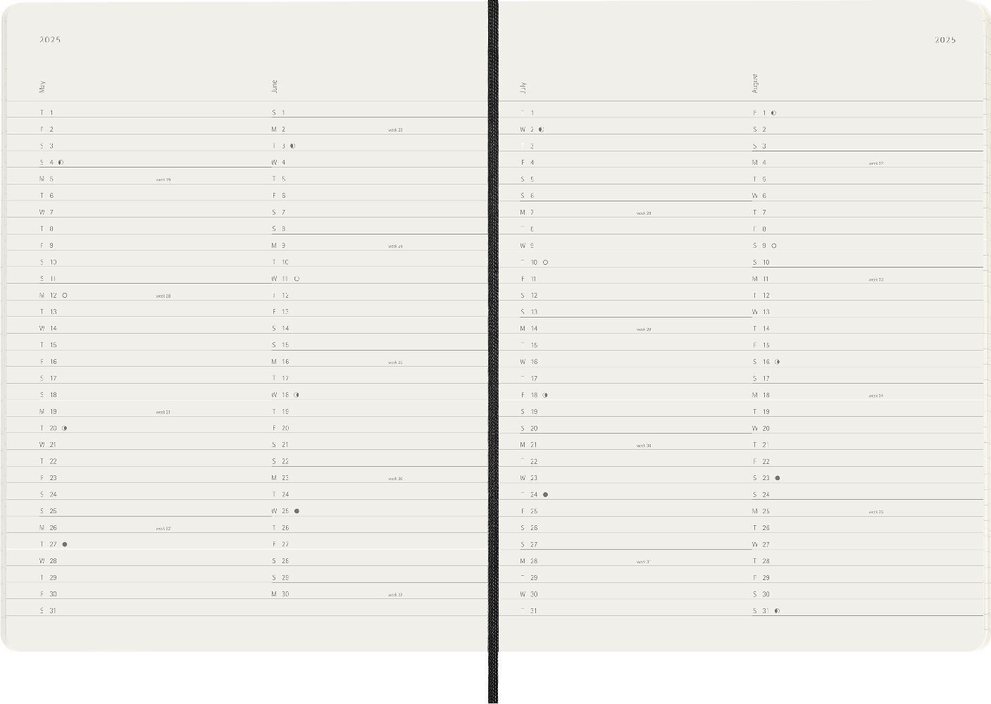 Bild: 8056999270513 | Moleskine 12 Monate Tageskalender 2025, Large/A5 | Buch | 128 S.