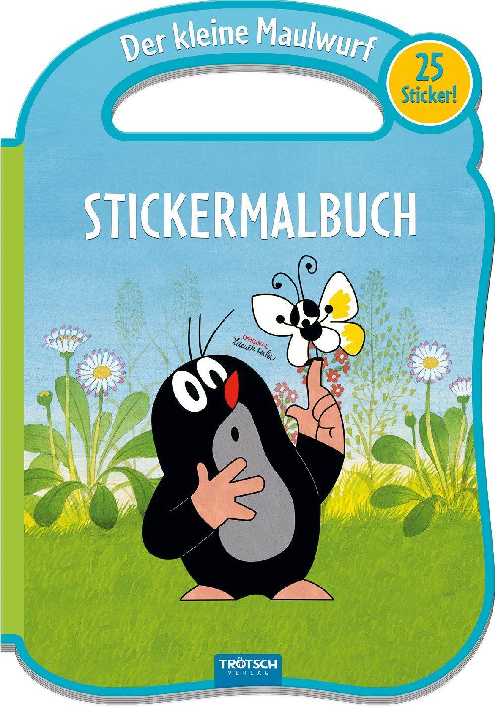 Cover: 9783965521414 | Trötsch Der kleine Maulwurf Stickermalbuch mit Henkel | Taschenbuch