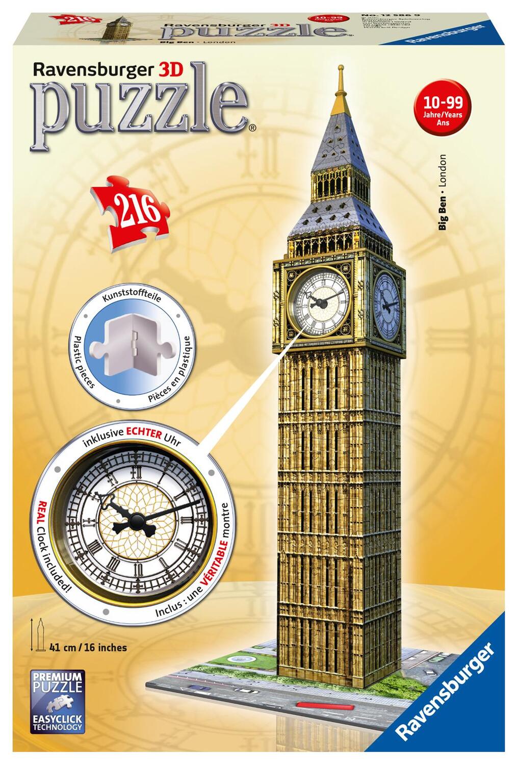 Cover: 4005556125869 | Big Ben + Uhr. 3D-Puzzle 216 Teile | Spiel | Deutsch | 2016