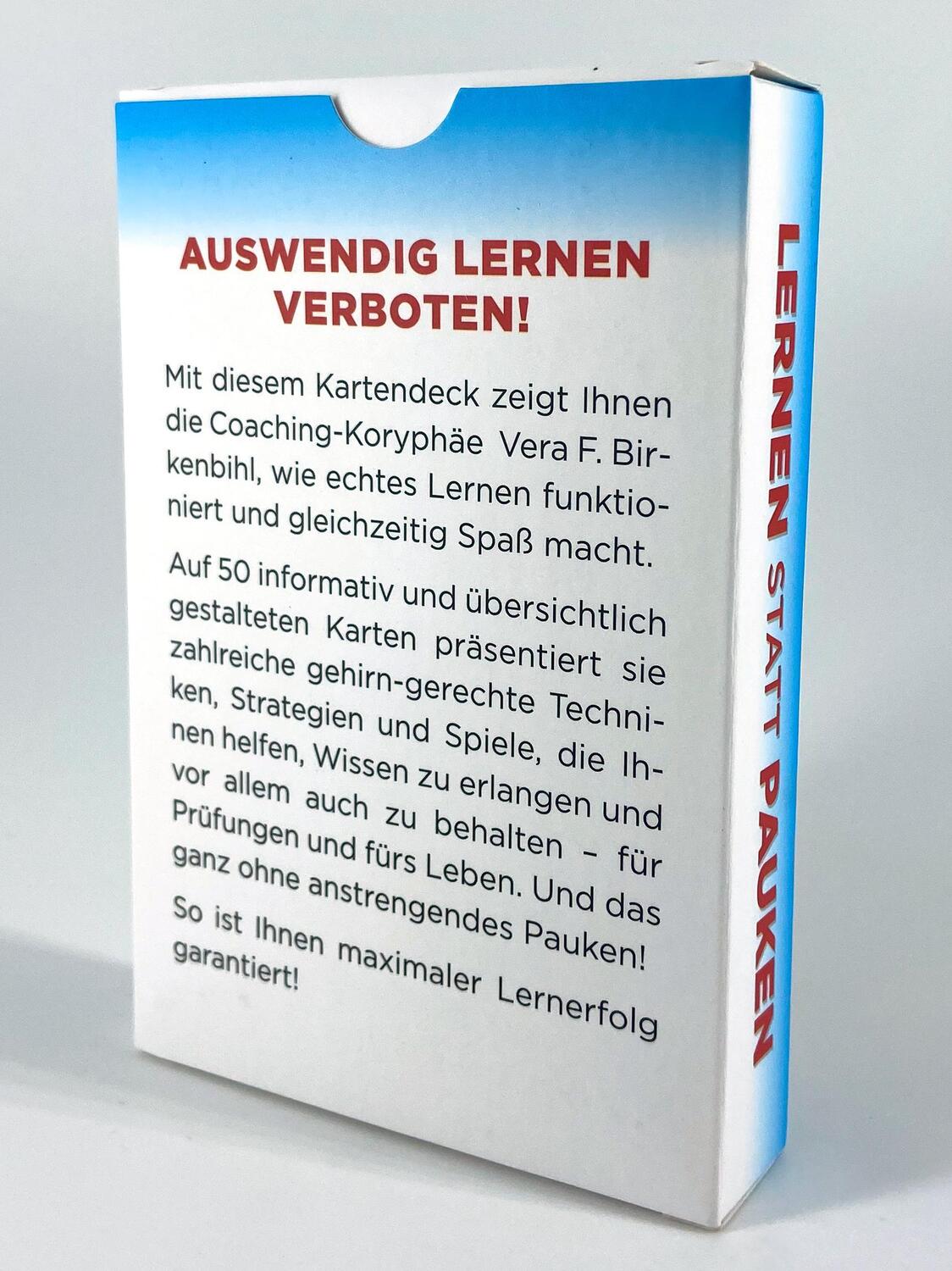 Bild: 9783747402047 | Lernen statt Pauken | 50 Übungskarten für erfolgreiches Lernen | Stück