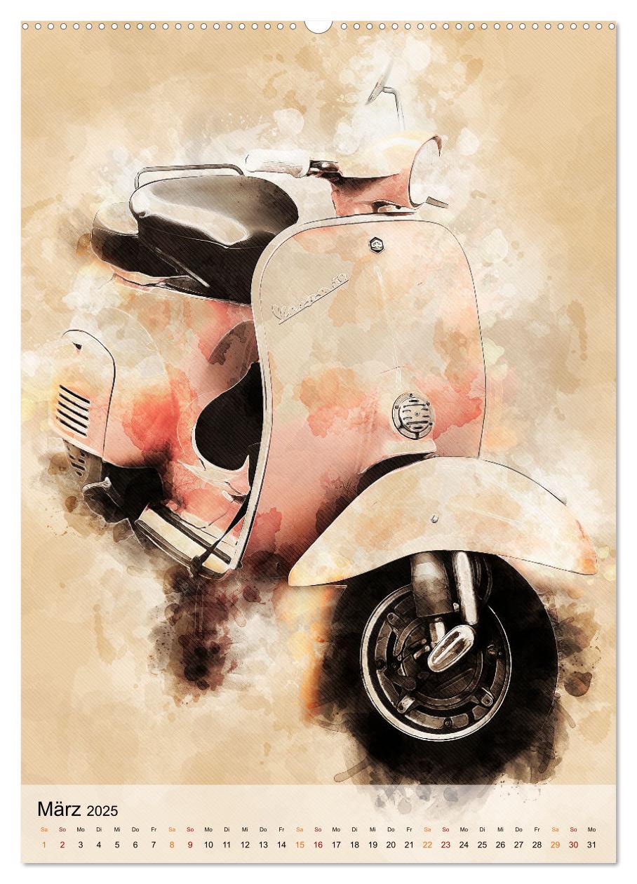 Bild: 9783435929887 | Motorroller - Vespa Galerie (Wandkalender 2025 DIN A2 hoch),...