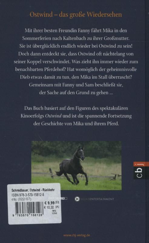 Rückseite: 9783570158128 | Ostwind 02 - Rückkehr nach Kaltenbach | Lea Schmidbauer (u. a.) | Buch