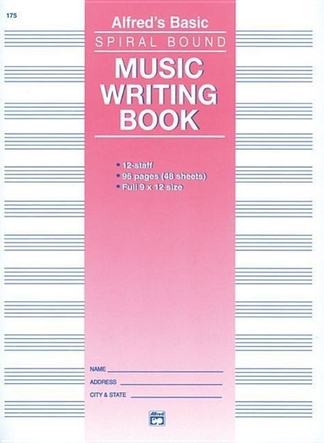 Cover: 9780739021798 | 12 Stave Music Writing Book (9 x 12) | Alfred Publishing | Taschenbuch