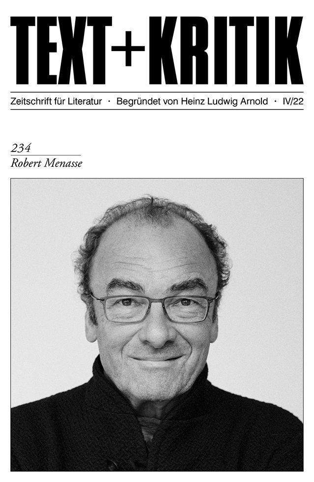 Cover: 9783967076332 | Robert Menasse | Taschenbuch | Text und Kritik | Deutsch | 2022