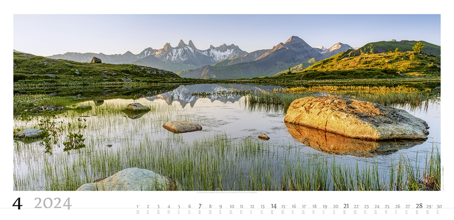 Bild: 9783840083921 | Alpenpanorama Kalender 2024. Die Berge der Schweiz, Deutschlands...