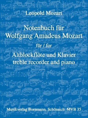 Cover: 9990050862455 | Notenbuch für Wolfgang Amadeus Mozart für Altblockflöte und Klavier