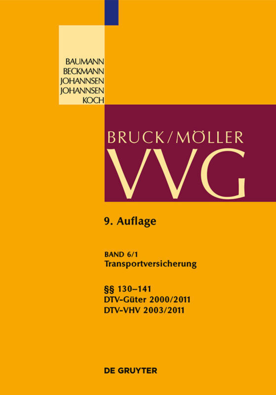 Cover: 9783899491364 | Transportversicherung 130-141 | Dieter Schwampe (u. a.) | Buch | XXXII
