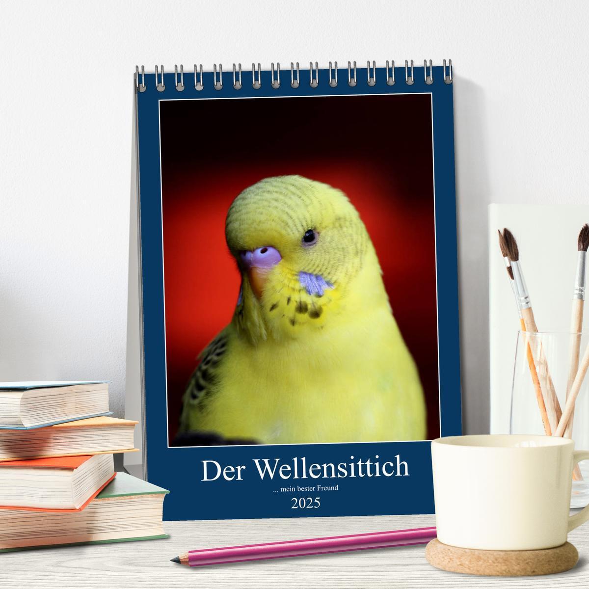 Bild: 9783435918409 | Der Wellensittich - mein bester Freund (Tischkalender 2025 DIN A5...