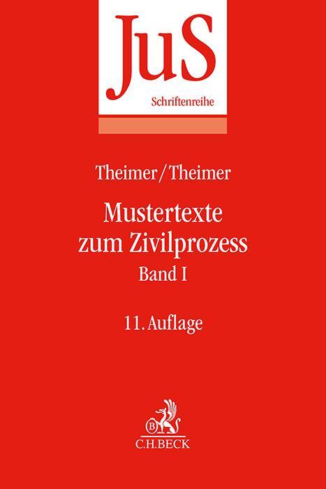 Cover: 9783406819162 | Mustertexte zum Zivilprozess Band I: Erkenntnisverfahren erster...