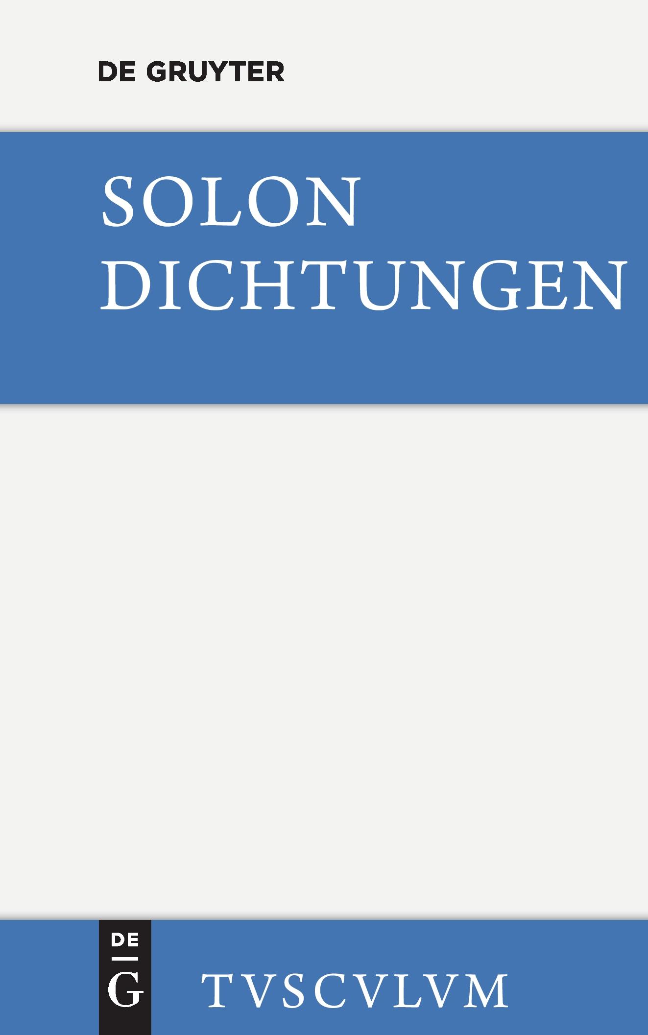 Cover: 9783110357721 | Dichtungen | Sämtliche Fragmente | Solon | Buch | 66 S. | Deutsch