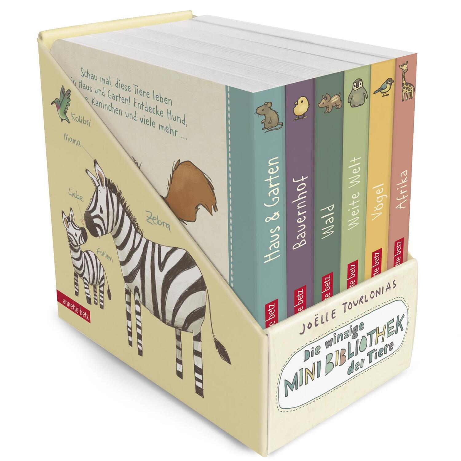 Cover: 9783219120332 | Die winzige Mini-Bibliothek der Tiere: 6 Mini-Pappbilderbücher im...
