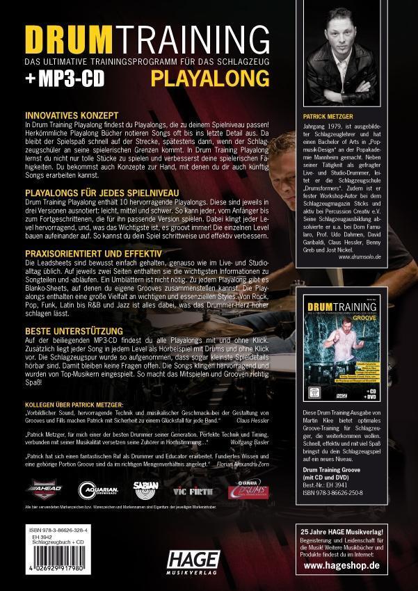 Bild: 9783866263284 | Drum Training Playalong + MP3-CD | Patrick Metzger | Buch | Deutsch