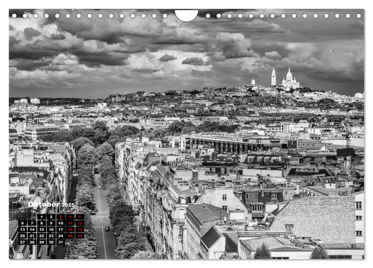 Bild: 9783435367733 | Paris-Impressionen in Schwarz-Weiß (Wandkalender 2025 DIN A4 quer),...