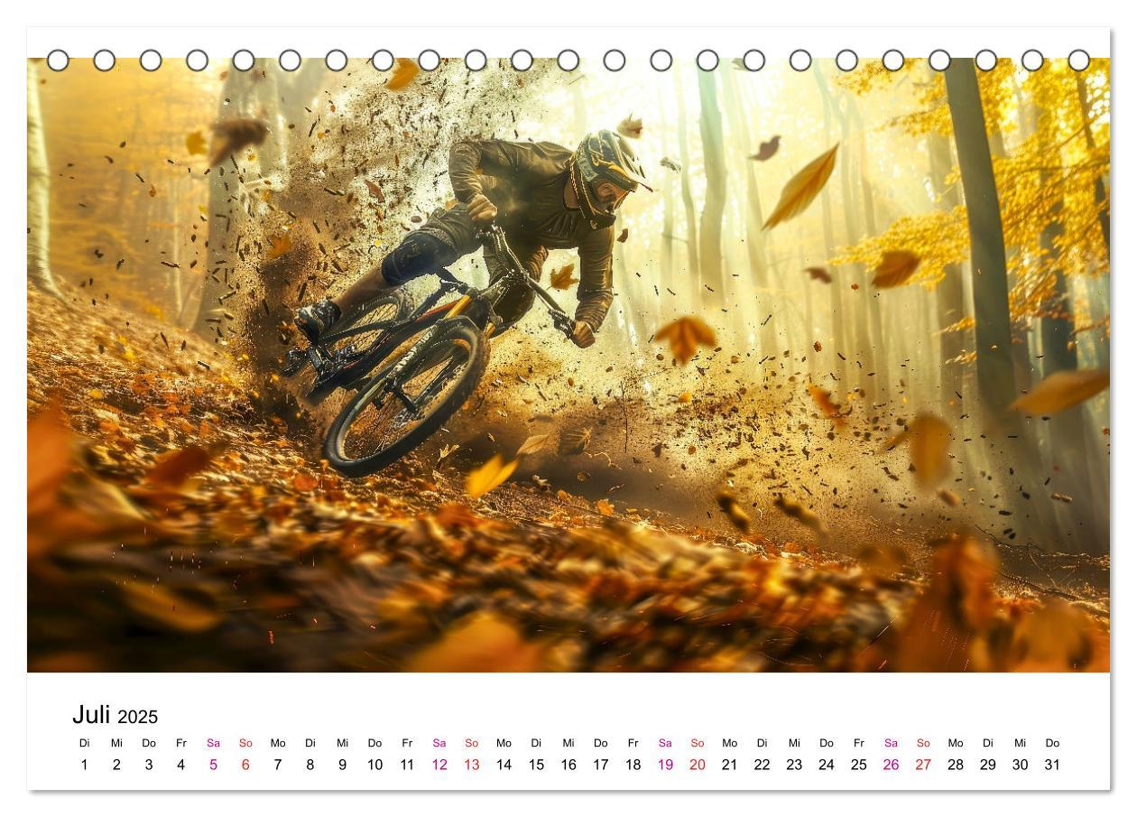 Bild: 9783457149898 | Mountainbike Erlebnisse (Tischkalender 2025 DIN A5 quer), CALVENDO...