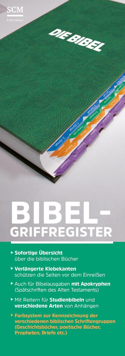 Cover: 9783417257809 | Bibel-Griffregister grün | Stück | Deutsch | 2017 | SCM R. Brockhaus