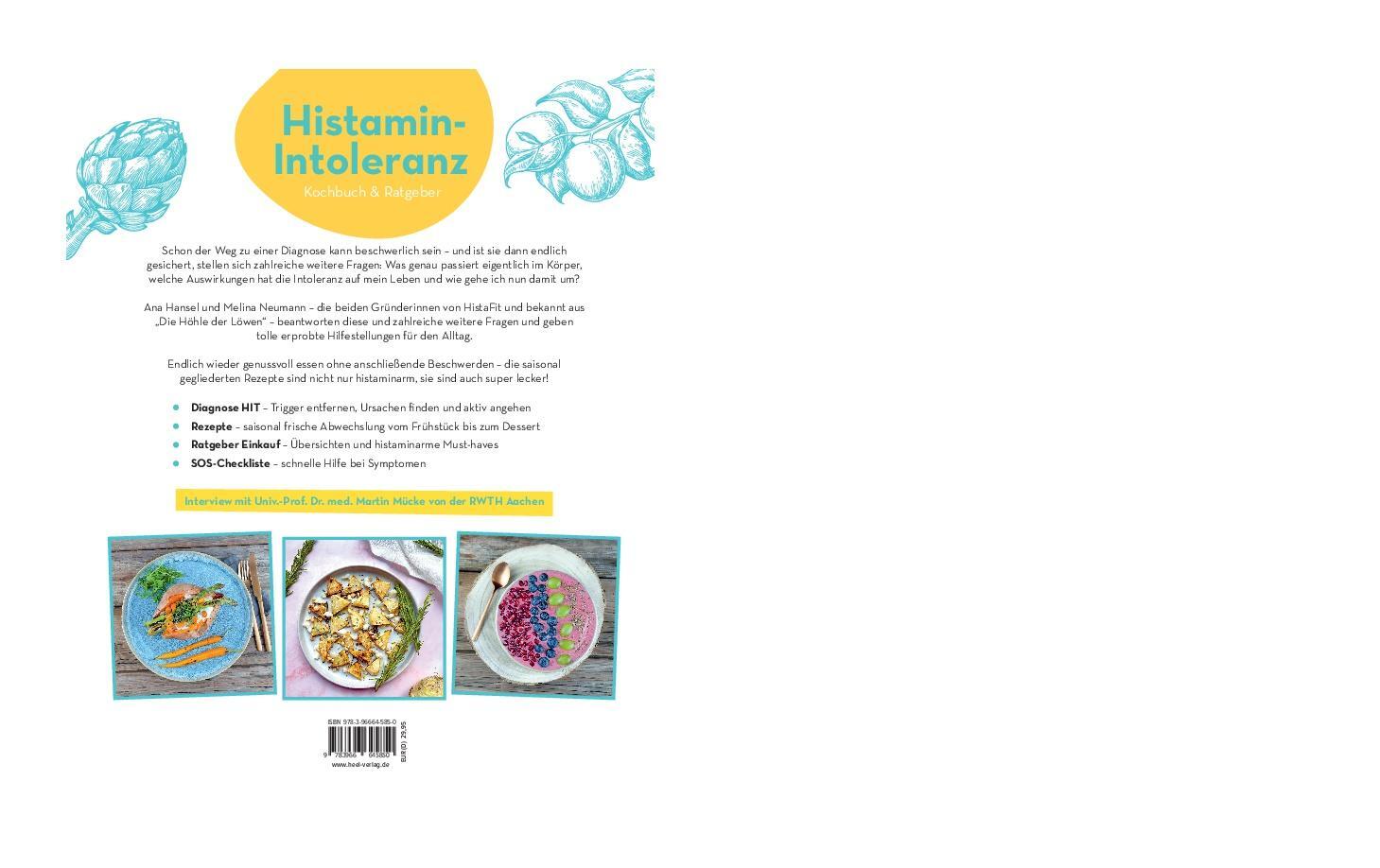 Rückseite: 9783966645850 | Histamin-Intoleranz (HistaFit) | Ana Hansel (u. a.) | Buch | 224 S.