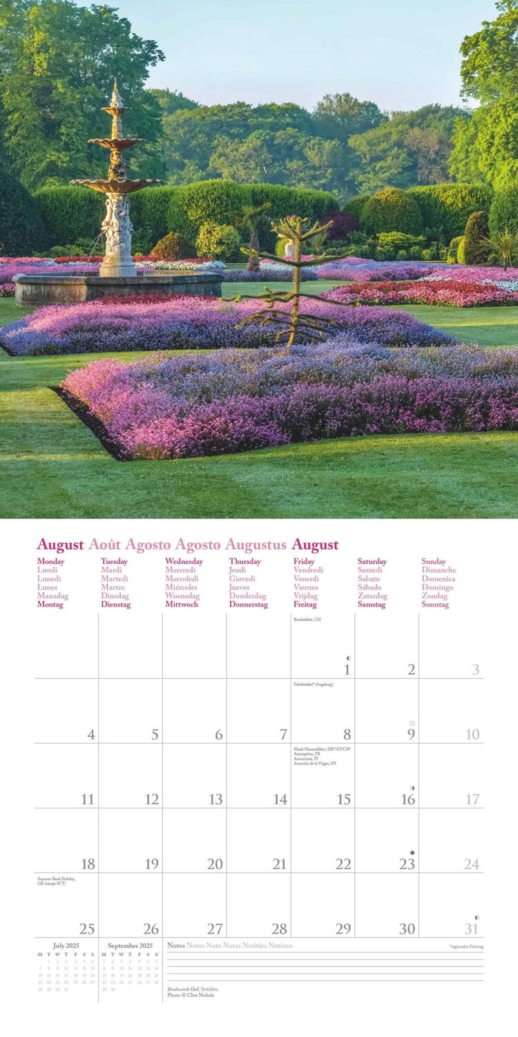 Bild: 4002725988003 | English Country Gardens 2025 - Wand-Kalender - Broschüren-Kalender...