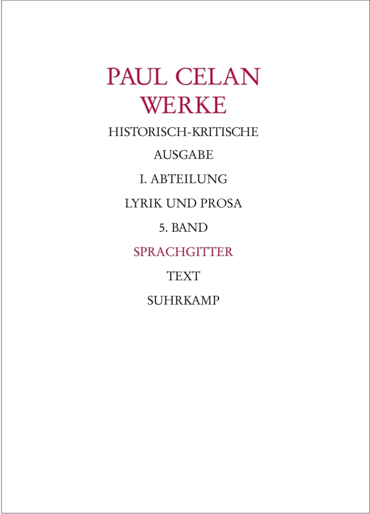 Cover: 9783518413296 | Werke. Historisch-kritische Ausgabe. I. Abteilung: Lyrik und Prosa,...