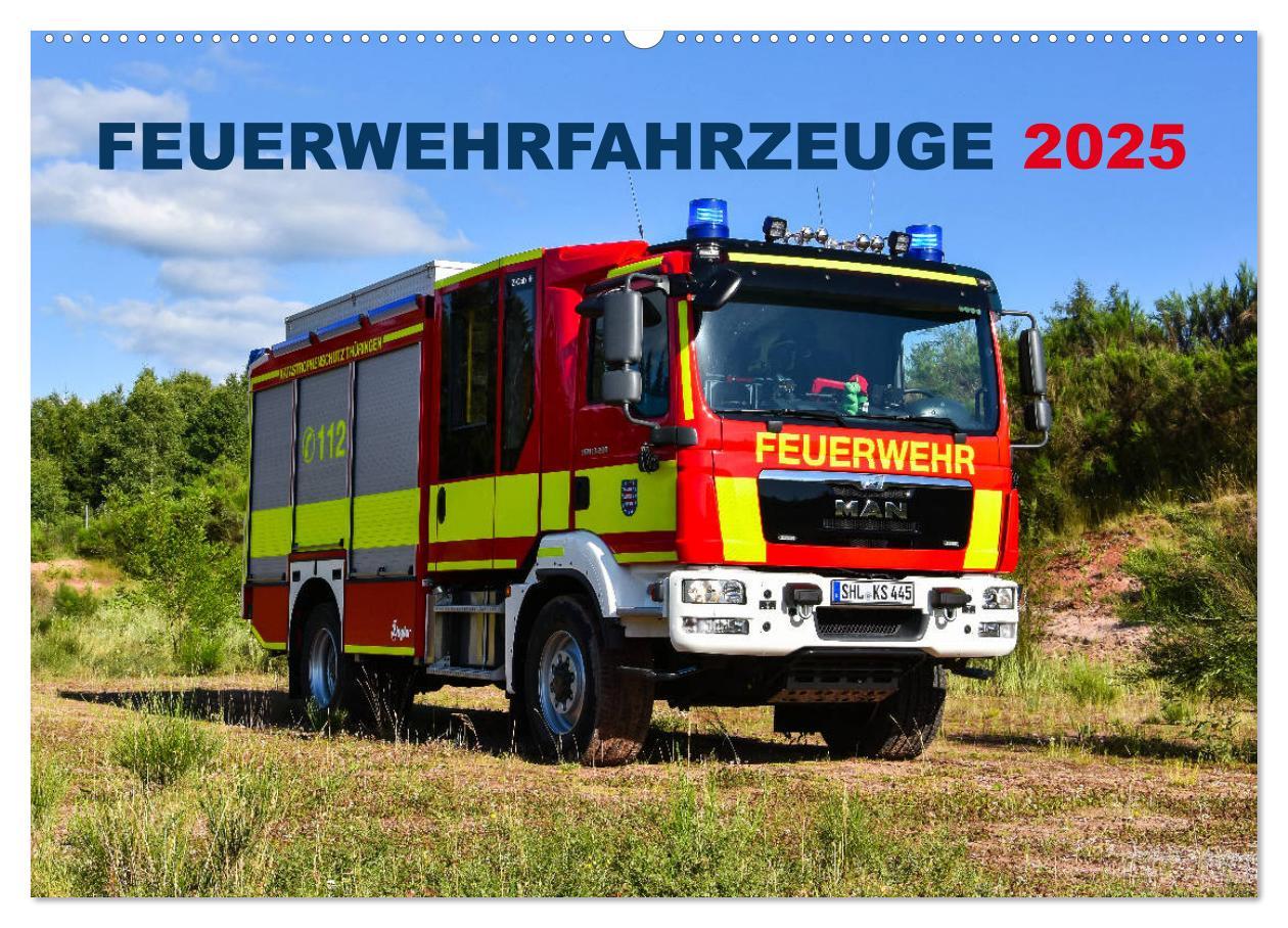 Cover: 9783435365449 | Feuerwehrfahrzeuge (Wandkalender 2025 DIN A2 quer), CALVENDO...